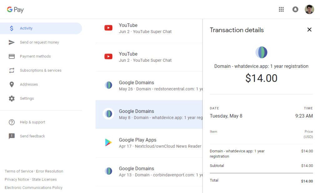Google Pay, Yenilene Adıdan Sonda Yenilenen Ara Yüzü